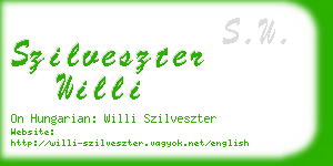 szilveszter willi business card